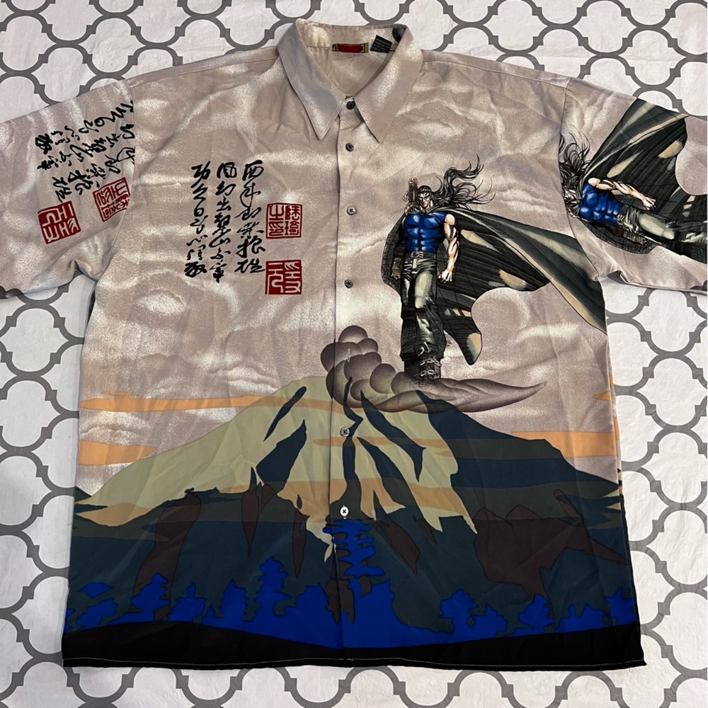 Vintage Rare Billion Bay Shirt Mens XXL All Over  Anime Japanese Warrior Clean!